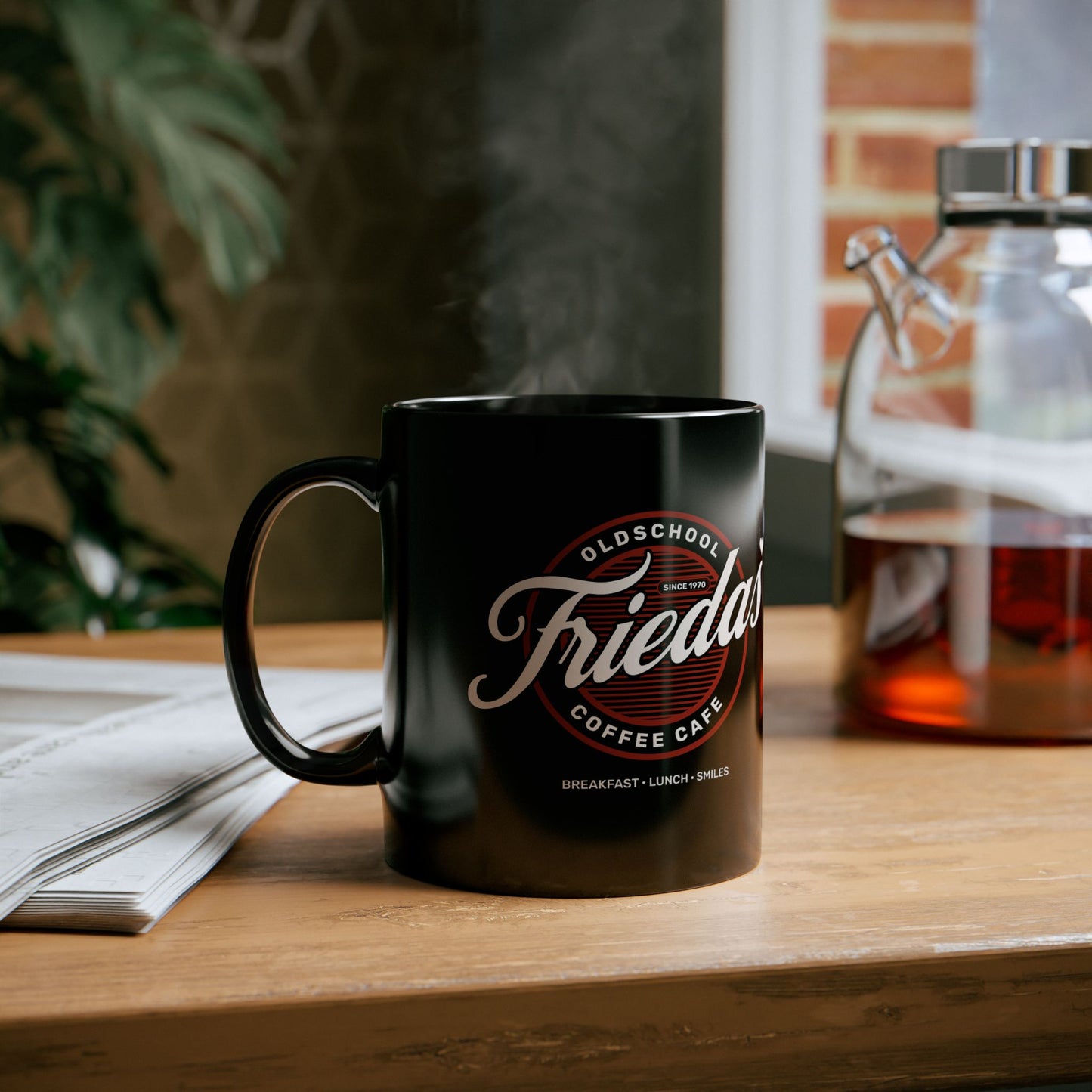 Old School Black Mug